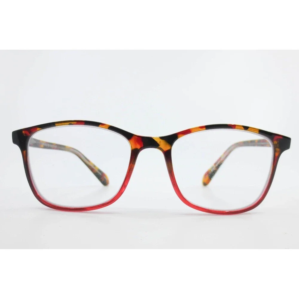 West Point WP8102 RD Red Yellow Tortoise Rectangular Eyeglasses Frames 51-17-140